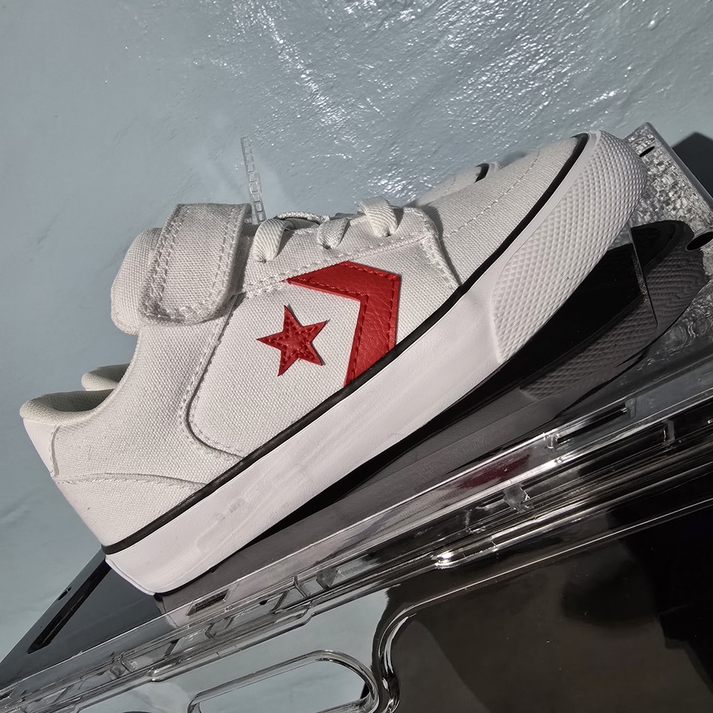 Kids' White and Red Star Sneakers